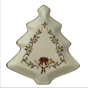 MIKASA Candy Dish Fine Porcelain China Holiday Elegance Christmas Tree